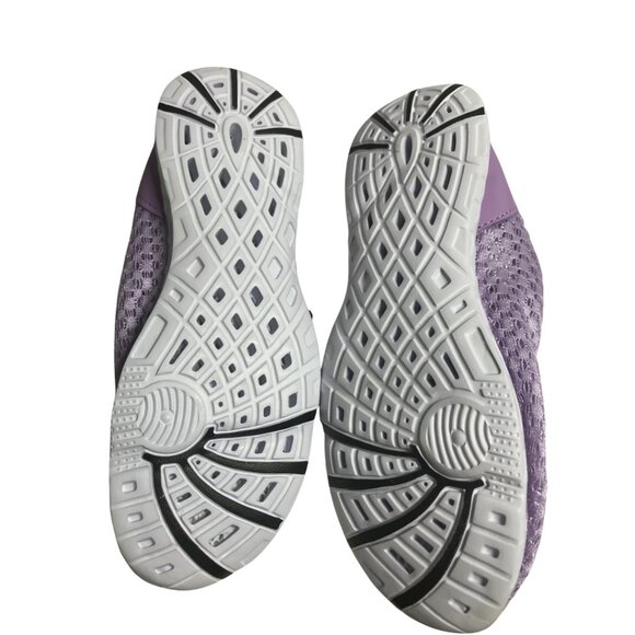 Women’s Water Shoes Quick Dry Slip-On Aqua Sneakers Purple Mesh Size 36 - Picture 3 of 13